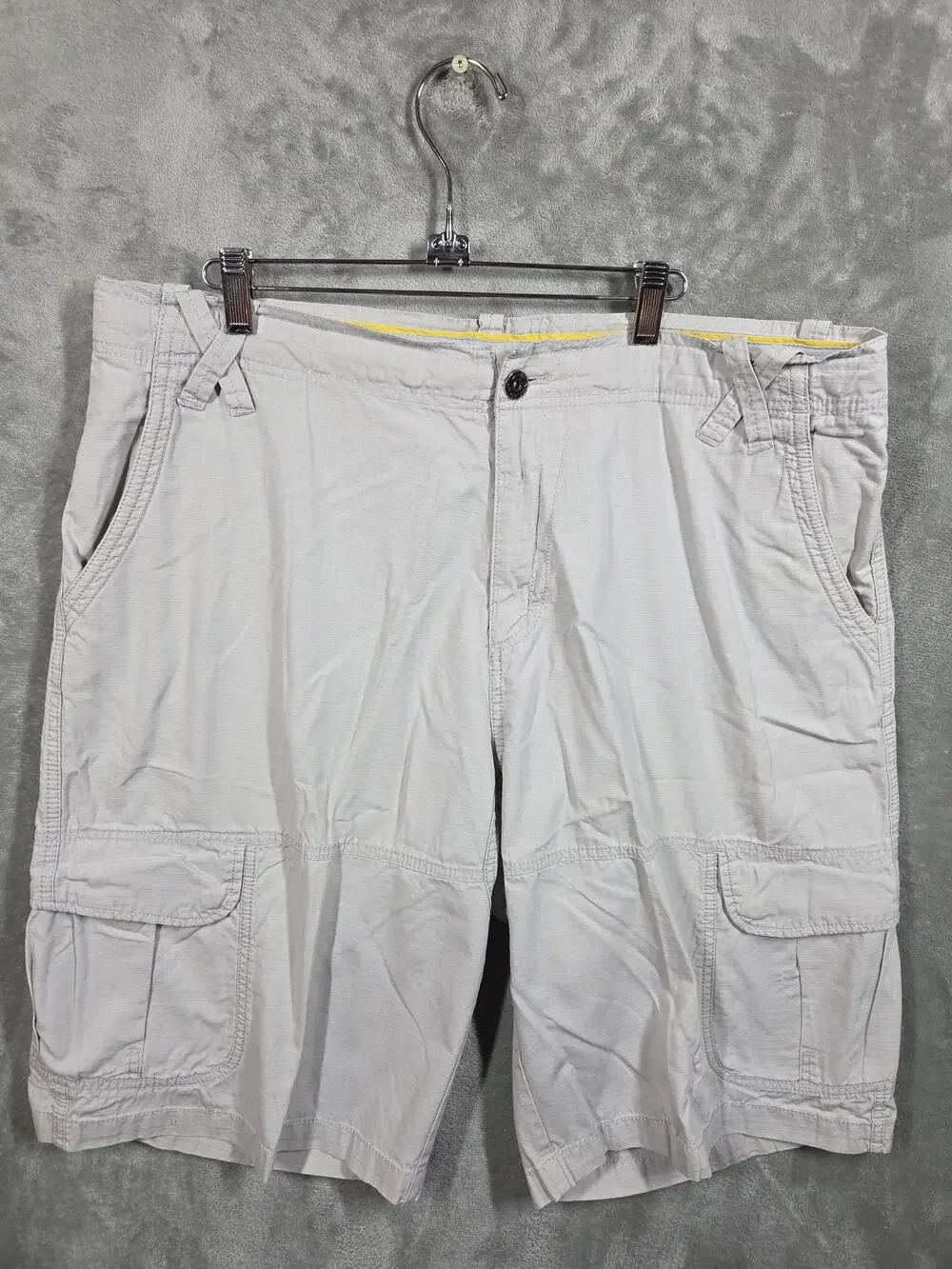 Jordan Cargo Shorts Mens 38 Gray Ripstop Utility 12 Inseam Summer Pockets